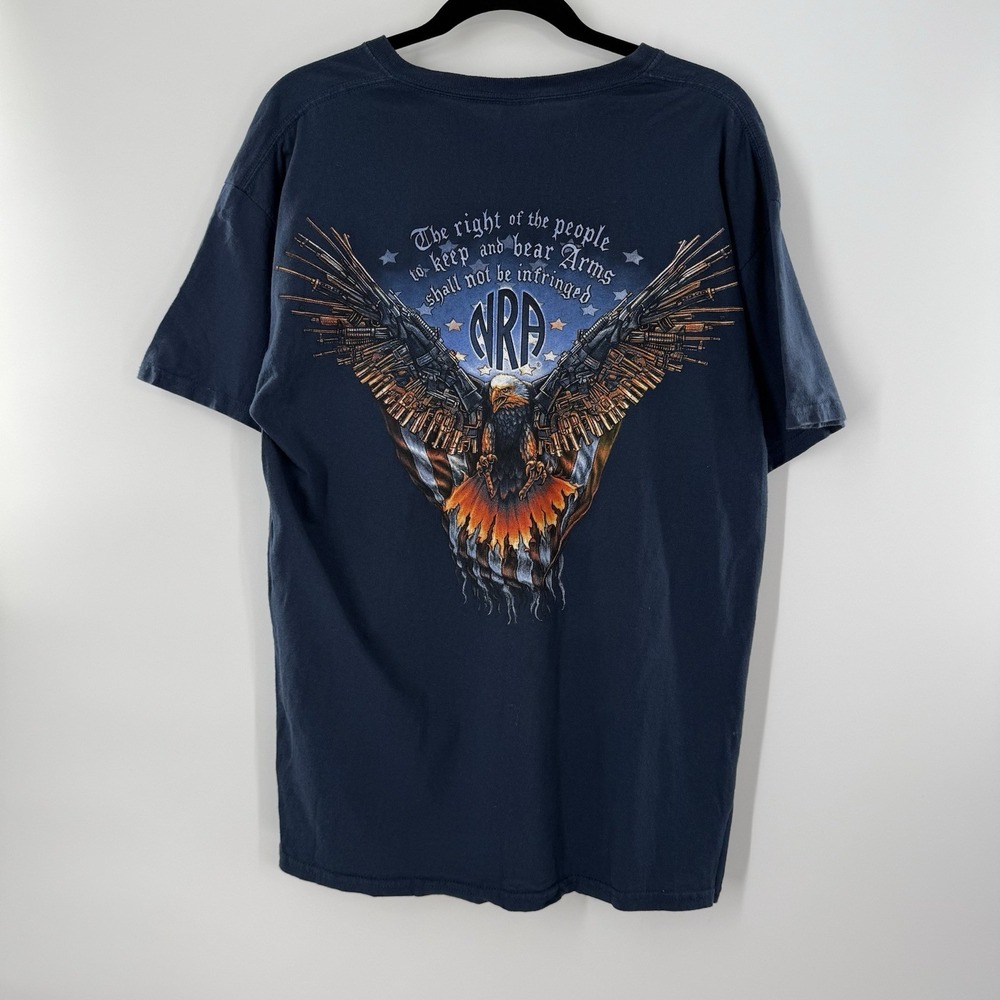 We The People Blue Large T-shirt NRA America Guns 2nd Amendment Rifle Bear Arms